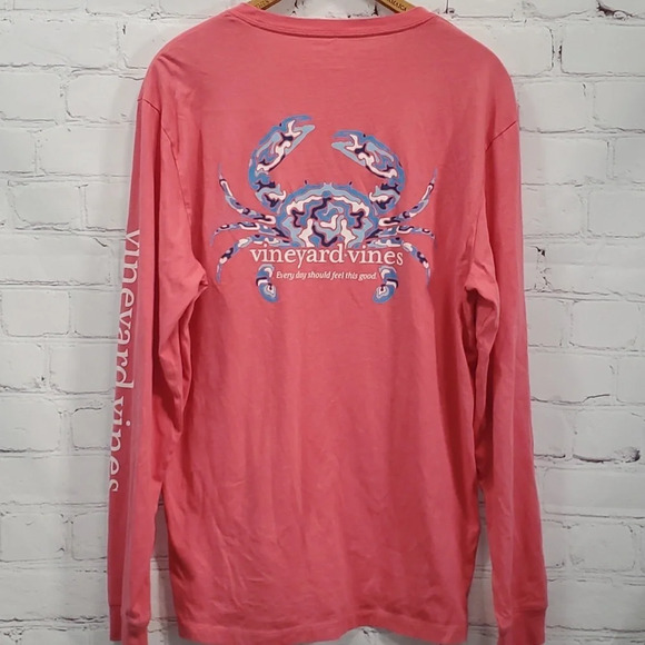Vineyard Vines Long Sleeve T-Shirt Blue Crab Size M - Picture 7 of 13